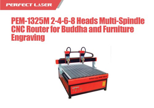 Perfect Laser - 2-4-6-8 Heads Multi-Spindle CNC Router for Buddha and Furniture Engraving