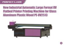 UV Flatbed Printer Printing Machine for Glass Aluminum Plastic Wood PE-UV2513