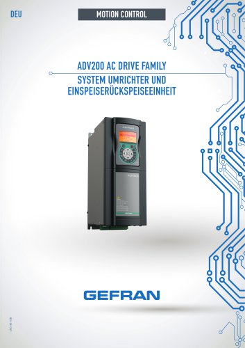 ADV200 AC DRIVE FAMILY SYSTEM UMRICHTER UND EINSPEISERÜCKSPEISEEINHEIT