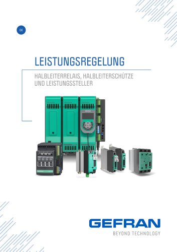 LEISTUNGSREGELUNG HALBLEITERRELAIS, HALBLEITERSCH&Uuml;TZE UND LEISTUNGSSTELLER