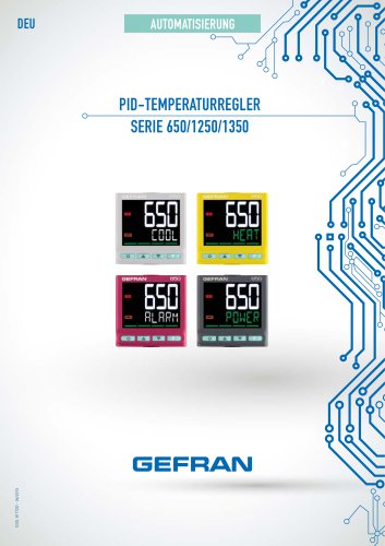 PID-TEMPERATURREGLER - SERIE 650/1250/1350