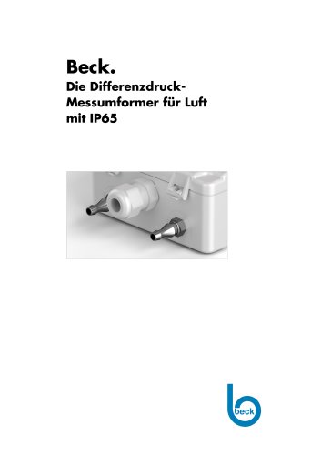 Beck. Die DifferenzdruckMessumformer für Luft mit IP65