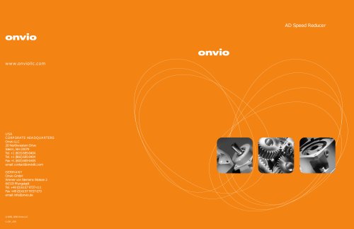  Onvio AD Speed Reducer Catalog