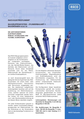 BAUGRUPPENSYSTEM - ZYLINDERBAUART 1 BAUGRÖSSEN 4,5,6,7,8