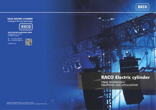 RACO Electric actuators for stage technology and trade fair construction