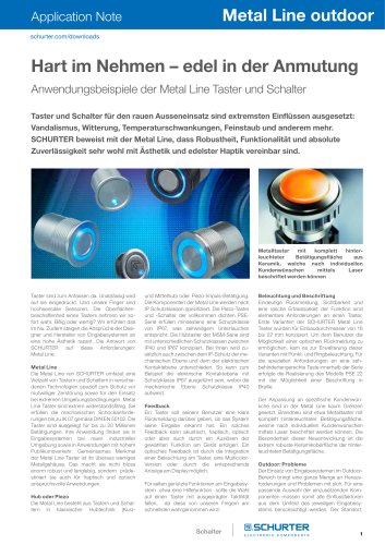 Application Note Metal Line outdoor