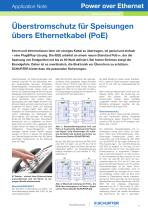 SCHURTER Applicaiton Note: Power over Ethernet - 1