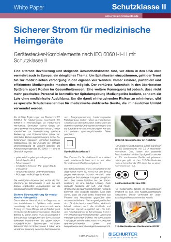 SCHURTER White Paper: Schutzklasse II