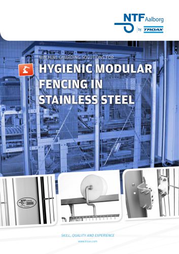 Hygienic modular fencing in stainless steel