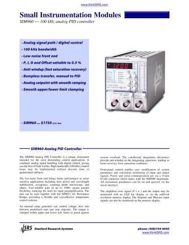 Analog PID Controller