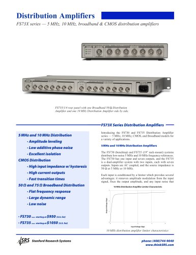 Broadband 50 ? Distribution Amplifier