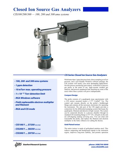 CIS Closed Ion Source Gas Analyzers