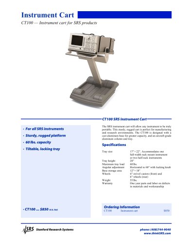 CT100 SRS Instrument Cart