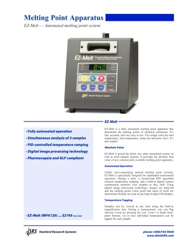 MPA120EZ-Melt Automated Melting Point System