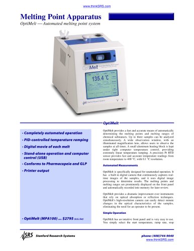 OptiMelt Automated Meling Point System