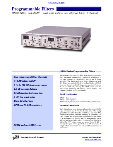 Programmable Filters