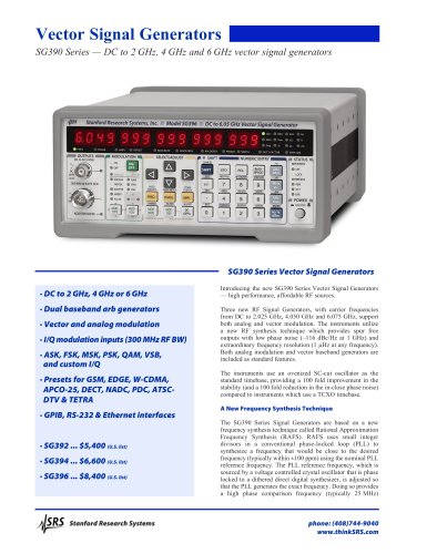 SG392 2 GHz Vector Signal Generator