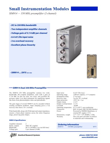 SIM914350 MHz Preamplifier