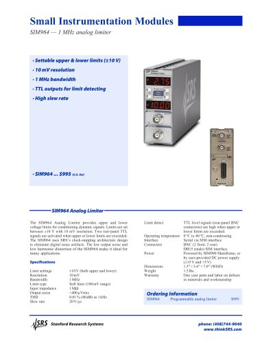 SIM964Analog Limiter