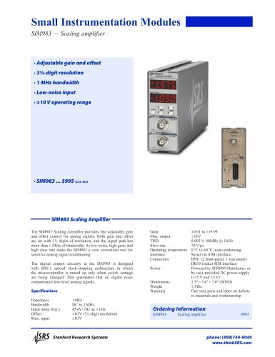 SIM983Scaling Amplifier