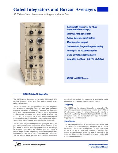 SR250Gated Integrator