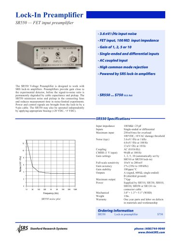 SR550 FET Input Preamplifier