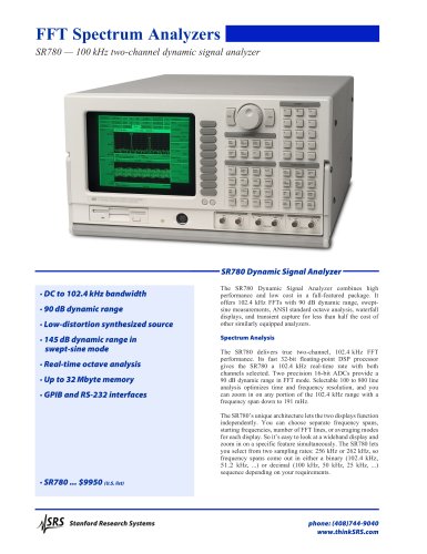 SR780 Dynamic Signal Analyzer