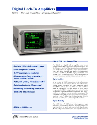 SR850 — DSP lock-in amplifier with graphical display