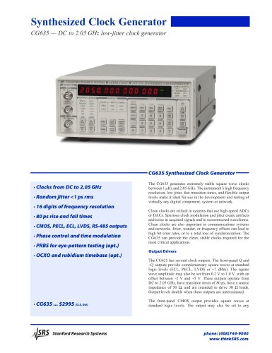 Synthesized Clock Generator