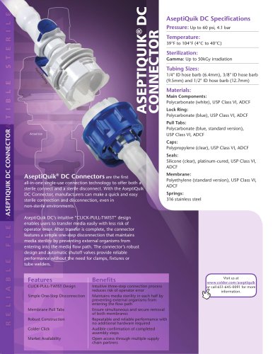 aseptiquik ® DC Connectors