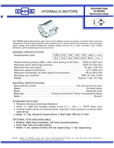 CROSS 40 Series Motors