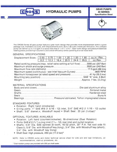 CROSS 40 Series Pumps