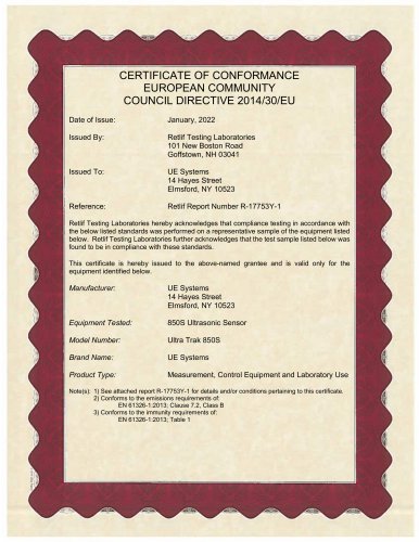 CERTIFICATE OF CONFORMANCE