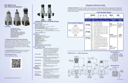 NR-4000 Series Non-Relieving Regulator