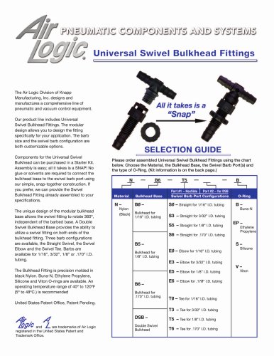 Universal Swivel Bulkhead Fitting