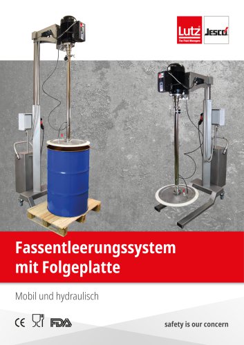 Hydraulisches Fassentleerungssystem mit Folgeplatte