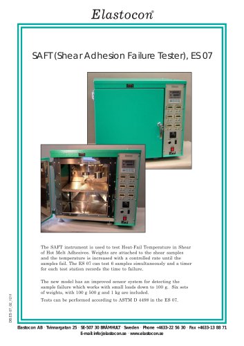 SAFT (Shear Adhesion Failure Tester), ES 07