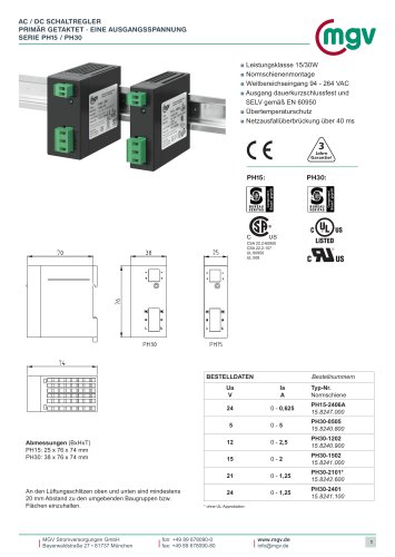 SERiE PH15 / PH30