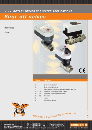 Ball Valve Actuators Shut-Off and Change-Over Valves