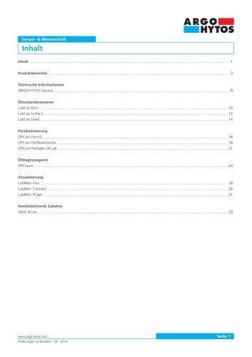 Katalog Sensor- und Messtechnik