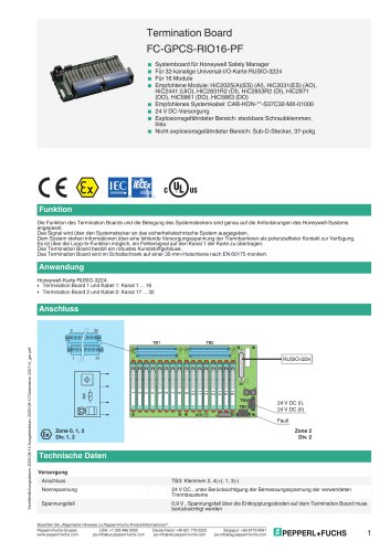 Termination Board FC-GPCS-RIO16-PF