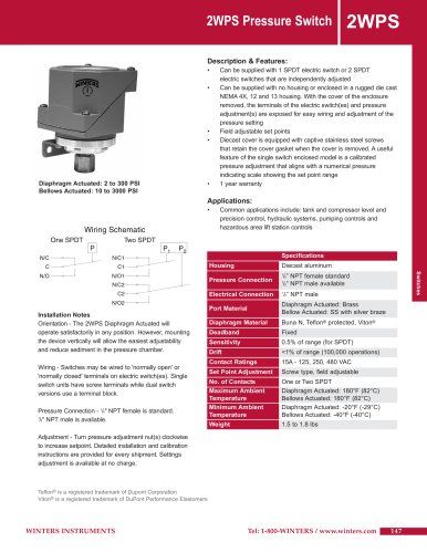 2WPS Pressure Switch