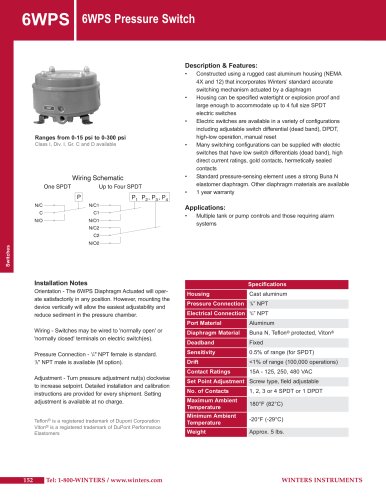 6WPS Pressure Switch