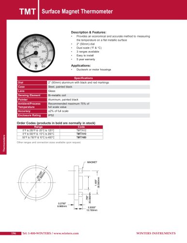 TMT Surface Magnet Thermometer