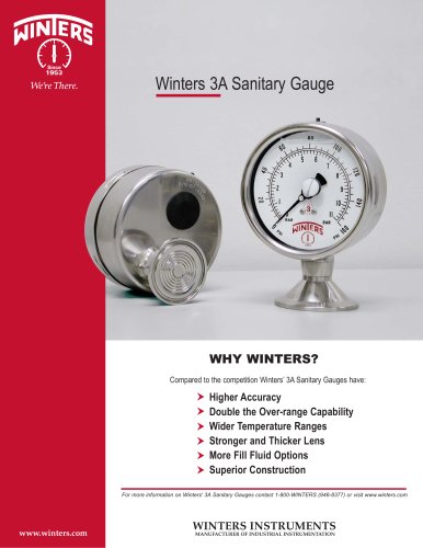 Winters 3A Sanitary Gauge