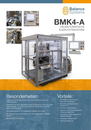 BMK4-A - Halbautomatische Auswuchtmaschine