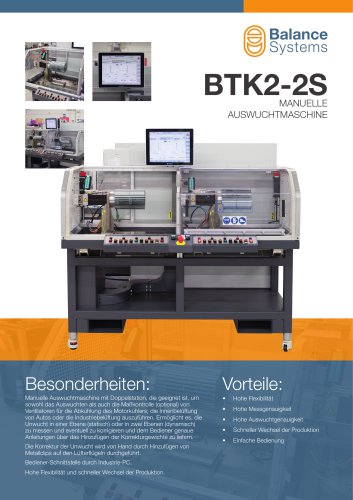 BTK2-2S Manuelle Auswuchtmaschine