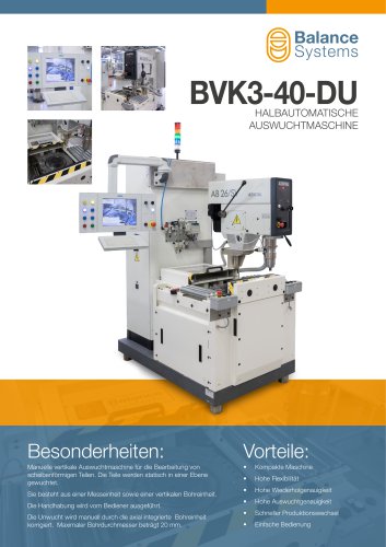 BVK3-40-DU Halbautomatische Auswuchtmaschine