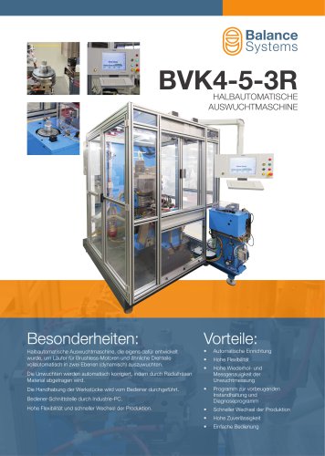 BVK4-5-3R Halbautomatische Auswuchtmaschine