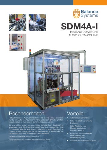 SDM4A-I Halbautomatische Auswuchtmaschine